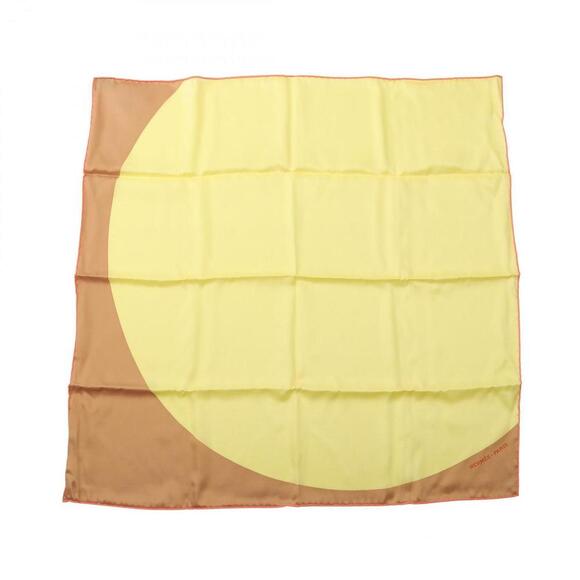 HERMES Brown Silk Scarf - Picture 1 of 3